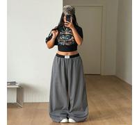 Pantalon droit en coton à taille élastique, rayures gris et noir, style streetwear décontracté pour sortir, grande taille, pour femmes et hommes, été et automne, Halloween 0XL,1XL,2XL,3XL,4XLLettresTi