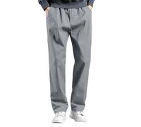 Pantalon Droit Homme Taille Élastique Poches Décontracté Quotidien