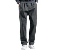 Pantalon Droit Homme Taille Élastique Poches Décontracté Quotidien