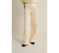 Pantalon droit taille haute - Clemence Gd - 36 - Citron - Femme - Etam