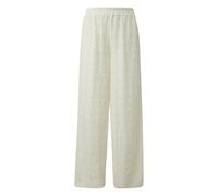 Pantalon effet dentelle femme QS Blanc 36
