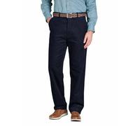 Pantalon en coton en velours côtelé avec taille supplémentaire invisible - Bleu -