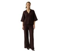 Pantalon en coton femme Garcia Marron XS