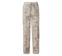 Pantalon en crÃªpe imprimÃ© femme COMMA Marlene Beige 36 Long
