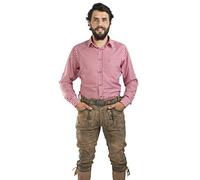 Pantalon en Cuir pour Homme Leopold de la série Chef-d'œuvre de Schöneberger Trachten - Pantalon en Cuir Vintage aux Genoux avec Ceinture en Costume Traditionnel (56, Marron)