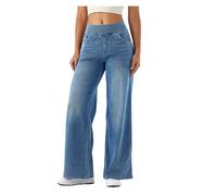 Pantalon En Denim À Jambe Large Pour Femmes, Taille Haute, Jambe Droite, Coupe Ample, Jeans Décontractés Très Extensibles Pour Le Yoga, Le Fitness, Les Sports Décontractés(6#,XL)