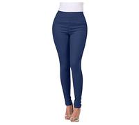 Pantalon en Denim à la Cheville pour Femme Jeans Femme Stretch Jegging Femme Grande Taille (A, L)