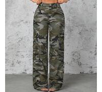 Pantalon En Denim Cargo Camouflage Pour Femmes Avec Poches L,M,S,XL,XXLMilitaireJean