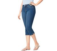 Pantalon en jean 3/4 pour femme - Taille haute - Coupe skinny - Look usé - Capri - Jean d'été court - Longueur genou - Stretch - Pantalon d'été - Pantalon en denim - Short capri - Tailles XS à 4XL,