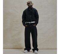 Pantalon en jean ample lavé avec détail de fermeture à boucle, ensembles coordonnés, jeans seulement, essentiels automne-hiver L,M,S,XL,XXLUnicoloreJean