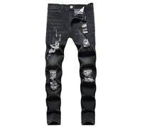 Pantalon en Jean de Rue pour Hommes, Coupe ajustée, Tube Droit, rétro, Hip Hop Pantalon Harem Coloré Pantalon De Yoga Harem pour