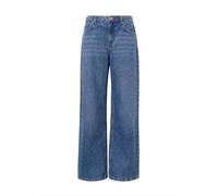 Pantalon en jean décontracté pour femme - Taille haute - Coupe large - Couleur unie - Stretch - Bermuda confortable - Taille élastique - Pantalon de loisirs avec poches et passants de ceinture - S-XXL