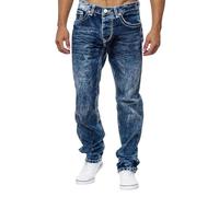 Pantalon en jean d'été pour homme - Pantalon en denim avec poches - Pantalon en jean avec bouton Down - Jambe droite - Jean stretch long et large - Pantalon de loisirs aéré - Pantalon classique slim