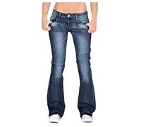 Pantalon en jean pour femme - Stretch - Milieu - Slim - Longueur - 32/32 - Clair, Marine, XL