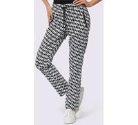 Pantalon en jersey jacquard en jersey tendance - Creation L - noir-blanc à motifs NOIR-BLANC À MOTIFS 44