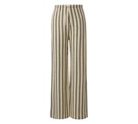 Pantalon en jersey rayÃ© Ã jambes larges et taille Ã©lastiquÃ©e femme s.Oliver Beige 36