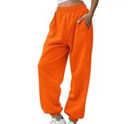Pantalon en latex pour femme - Pantalon de jogging - Petite longueur - Décontracté - Entraînement athlétique - Cordon de serrage - Taille - Pantalon bikini - Bleu, Orange, L