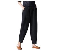 Pantalon en Lin à Rayures Femme Grande Taille,Overdose 2019 Soldes Automne Pantalons Large Décontracté Loose Taille Haute Casual Pants