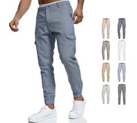 Pantalon en lin Indicode pour hommes Booth - pantalon en tissu pantalon cargo...