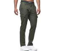 Pantalon en lin Indicode pour hommes pantalon cargo Leonardo pantalon en tiss...