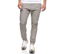 Indicode Hommes Blnda Pants | Pantalon en Lin et Coton Dark Olive XL