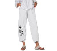 Pantalon en Lin Pantalon DéContracté IdéAl Au Quotidien Les Trajets Et L'éTé Confectionné dans Un éLéGant MéLange De Lin Et Parfait avec des Hauts à Manches Courtes Ou Trois-Quarts Chic