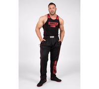 Gorilla Wear Pantalon en Maille Wallace survêtement, Noir/Rouge, L-XL Tall Homme