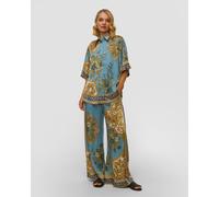 Pantalon En Soie Pour Femmes Alemais Cassie Silk 5743p-blue L