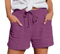 Pantalon en Toile Femme Jupe Short Femme Short en Coton Innersy Shorty Lin Eponge Jupe Sport Boxer Grande Taille Tenue Running Bermuda Beige