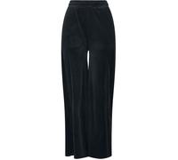 Pantalon en toile noir - URBAN CLASSICS - Ladies High Waist Straight Velvet Sweatpants - Noir - Confortable XS