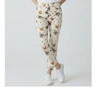 Pantalon en toile slim imprimé Femme PLEASE L