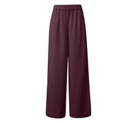 Pantalon en velours cÃŽtelÃ© Ã jambes larges et taille Ã©lastiquÃ©e femme s.Oliver Violet 48