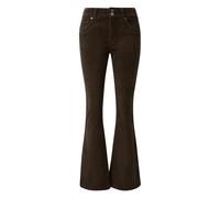 Pantalon en velours côtelé évasé coupe bootcut femme QS Marron 42