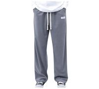 Pantalon En Velours Côtelé Pour Hommes, Couleur Unie, Cordon De Serrage, Jambes Larges, Décontracté, Tendance D'affaires, Confortable, Ample Portefeuilles Hommes，Pantalon Baggy Homme (Grey, S)