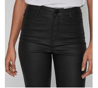 Pantalon enduit noir straight fit taille haute vicommit noos Femme VILA XS