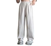 Pantalon Enfant Fille, Pantalons Droits Amples et décontractés pour garçons et Filles de Taille Moyenne et Grande (4 à 13 Ans)