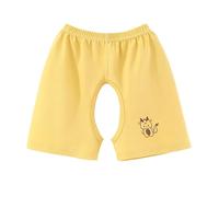 Pantalon Enfant Garcon 9 Ans Pantalon d'été léger pour avec entrejambe ouvert et ceinture élastique confortable et respirant pour bébés jeunes enfants de 3 mois à 4 ans (Yellow, 18-24 Months)