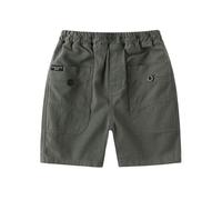 Pantalon Enfant Imperméable - Cargo D'Été pour Garçon Short Décontracté Et Confortable pour S pour Jeux en Plein Air Plage École Fête Printemps Et Été Couleur Unie Basique (Green 3-4 Years)