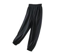 Pantalon Enfant Imperméable - D'Été pour S pour Jouer en Plein Air Long Confortable À Taille Élastique pour S De 5 À 15 Ans Facile À Laver Et À La Main Tissu Doux Et Respirant (Black 8-10 Years)