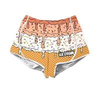 Pantalon Enfant Imperméable - Short D'Été pour S Imprimé 3D Taille Élastique Confortable Décontracté pour Le Quotidien Et Les Vacances (Orange 9-10 Years)