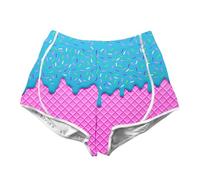 Pantalon Enfant Imperméable - Short D'Été pour S Imprimé 3D Taille Élastique Confortable Décontracté pour Le Quotidien Et Les Vacances (Blue 9-10 Years)