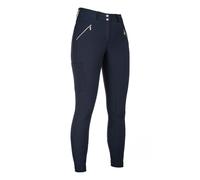 HKM Lia High Waist Fond 1/1 en Silicone Culottes d'équitation pour Femme Bleu Foncé 32