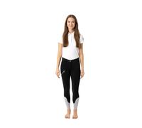 HORZE Femme Pantalon d'équitation Felicia, Fond intégral, Poche zippée pour Le Mobile, Taille Moyenne-Haute, Noir, 44