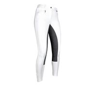 Pantalon équitation mid grip fille HKM Basic Blanc 13 ans