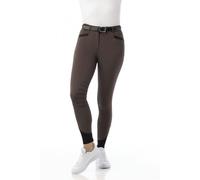 Pantalon EQUITHÈME Safir avec renforts aux genoux marron-noir 10 ans