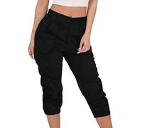 Pantalon Ete Femme - Pantalon Large Pants De Fitness Pantalon Slim Femme Noir Pantalon De Loisirs Pantacourt De Sport Respirant Pantalon Vacances Yoga