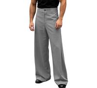 Pantalon Été Homme- Pantalon Baggy Décontracté à Plis 3D Minimalistes Coupe Ample Confortable Et Polyvalent Au Quotidien Base