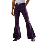 Pantalon évasé Coupe décontractée à imprimé léopard, idéal pour Un Look Cas | Pantalon Homme Escalade En 8 Flare Extensible Mode Dechiré Thermolactyl Italienne Crossfit Skating Ecriture Léopard