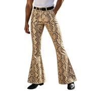 Pantalon évasé Coupe décontractée à imprimé léopard, idéal pour Un Look Cas | Pantalon Homme Escalade En 8 Flare Extensible Mode Dechiré Thermolactyl Italienne Crossfit Skating Ecriture Léopard