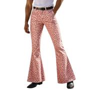Pantalon évasé Coupe décontractée à imprimé léopard, idéal pour Un Look Cas | Pantalon Homme Escalade En 8 Flare Extensible Mode Dechiré Thermolactyl Italienne Crossfit Skating Ecriture Léopard